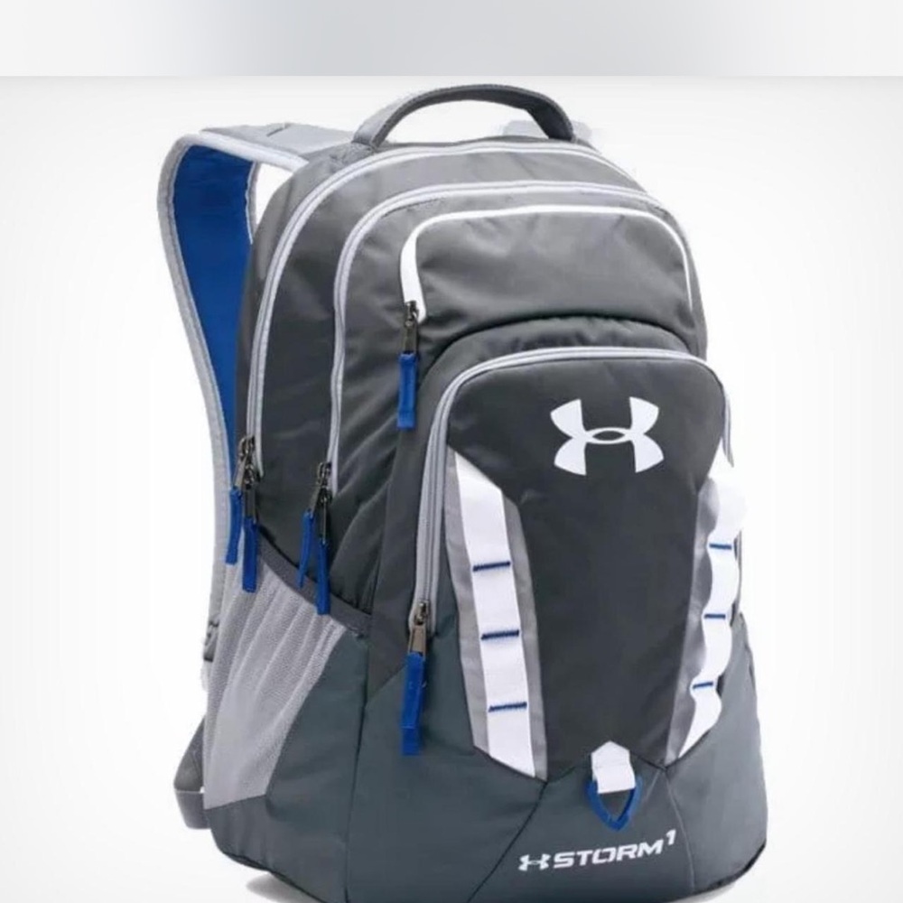 Under Armour Storm Gray and Blue Backpack